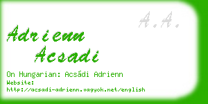 adrienn acsadi business card