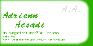 adrienn acsadi business card